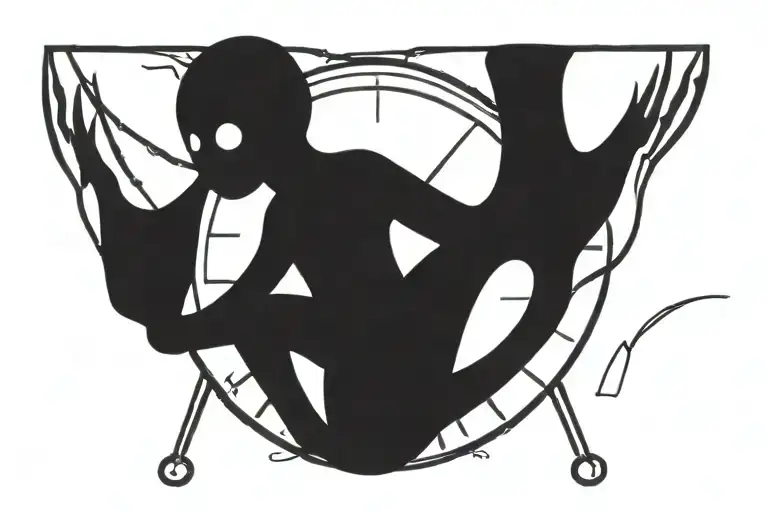 Dead Angel Sitting Clock Inside