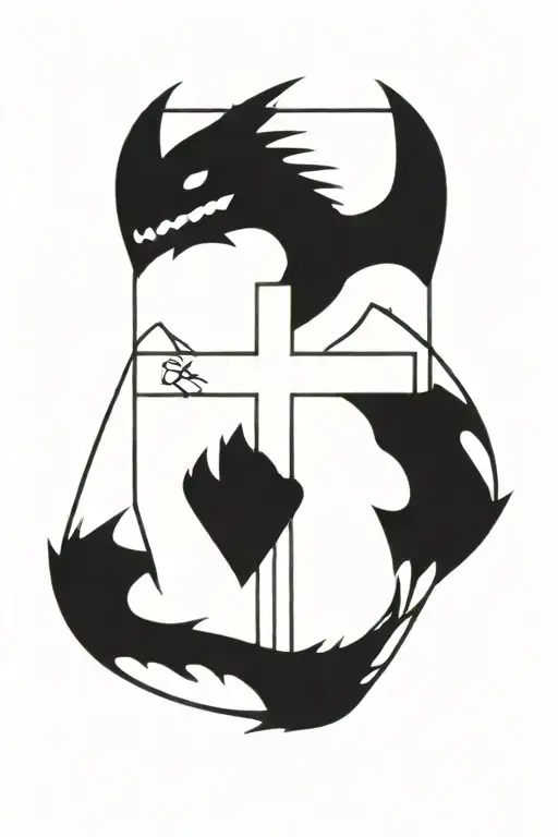 Cross With Dragon