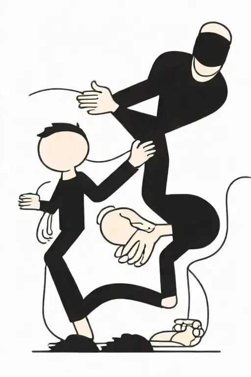 Father And Sons Holding Hands