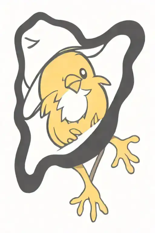 Baby Chick Wearing Cowboy Hat