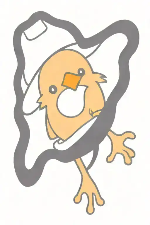 Baby Chick Wearing Cowboy Hat Surrounded