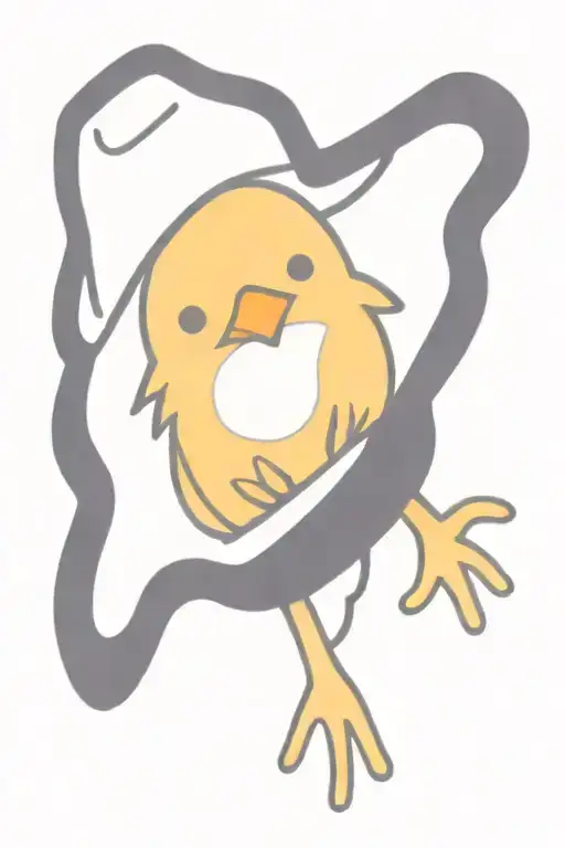 Baby Chick Wearing Cowboy Hat