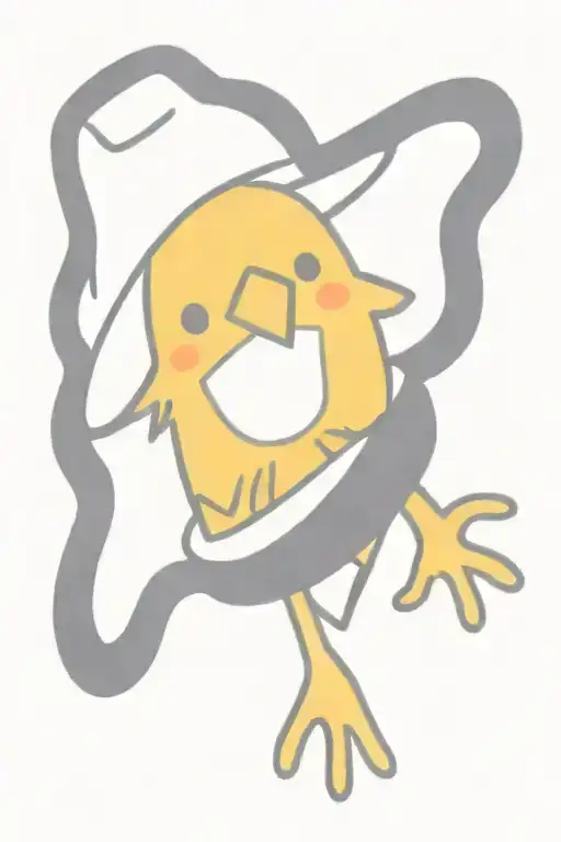 Baby Chick Wearing Cowboy Hat Wrapped Loosely