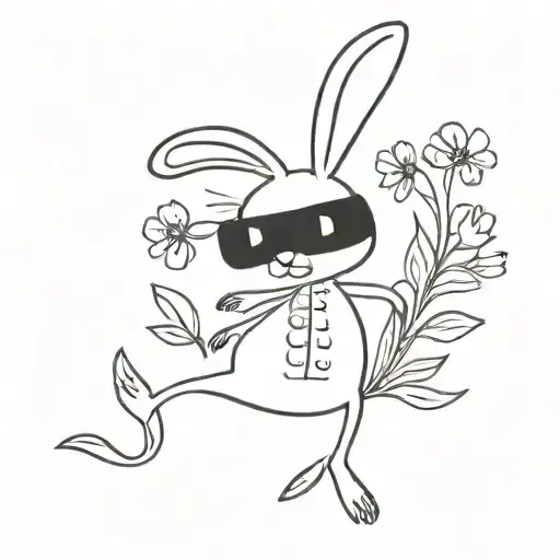 Hare With Flowers