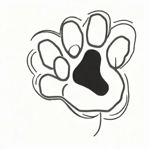 Paw Print Engraved
