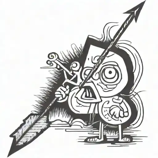 The Word Norf With A Hand Drawn Arrow