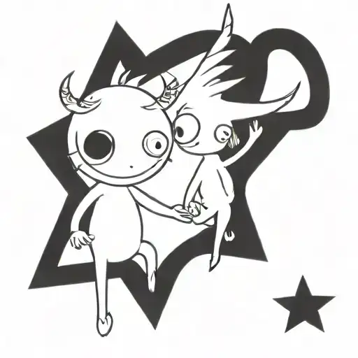 Star And Capricorn With Phionix