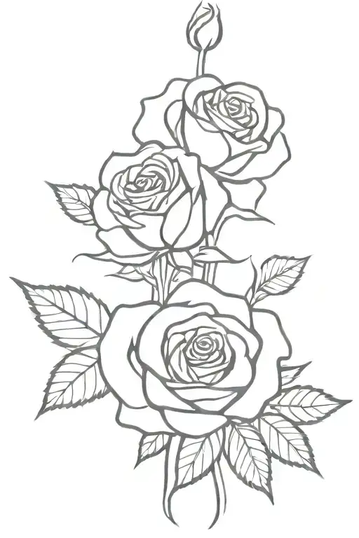 Look With Red Roses Intertwined
