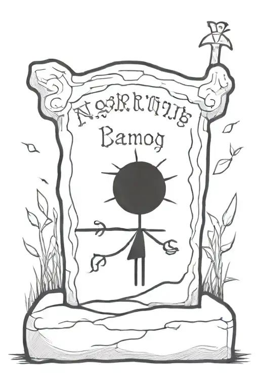 Gravestone Engraved With Name