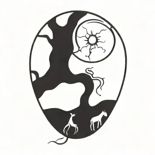 Tree Of Life And Sun And Moon