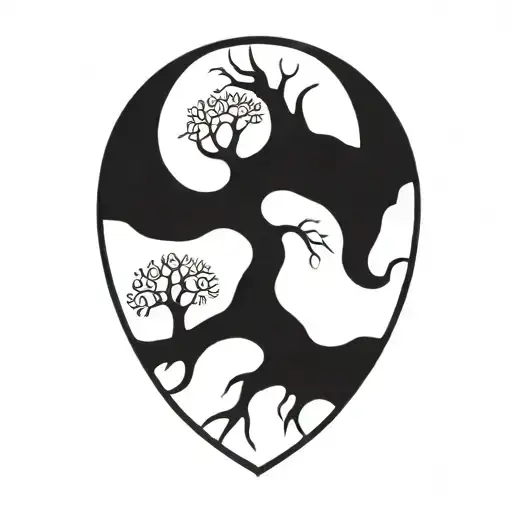 Tree Of Life And Sun And Moon