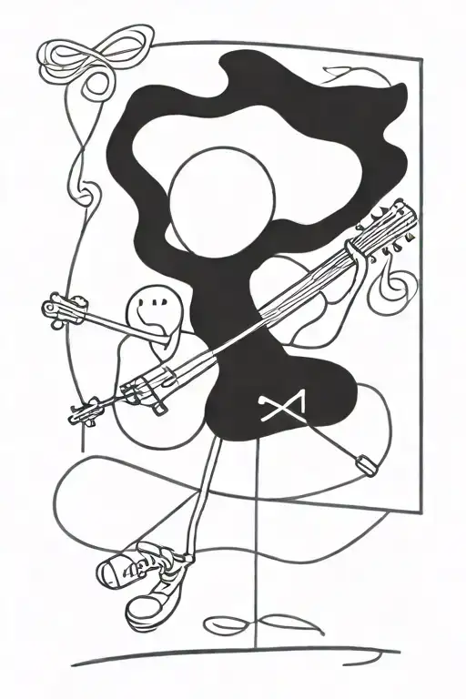 Memory Tatoo For Dad With Guitar And String Date