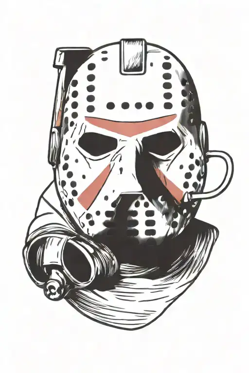 Jason Voorhees Face Mask Cartoon Version