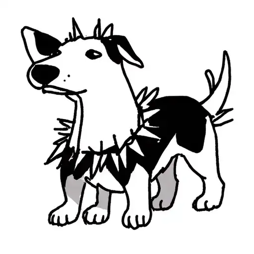 Dog With Spiky Collar