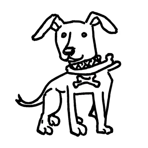 Dog With Spiky Collar Bone