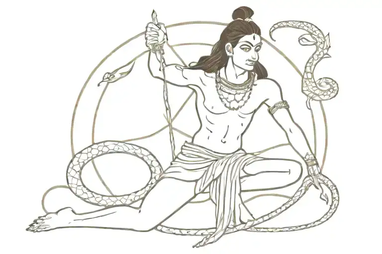 Aesthetic Shiva With Snake