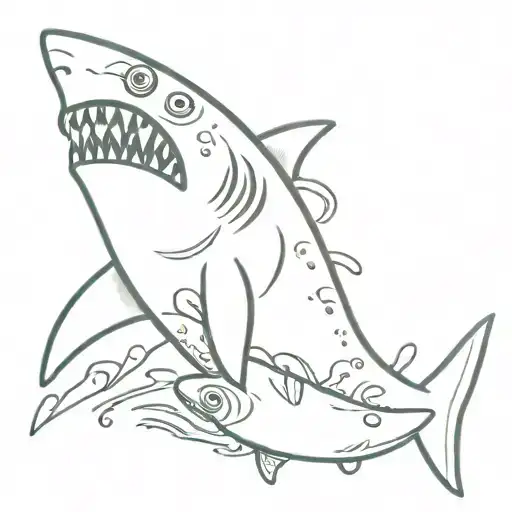 Shark With Lots Of Eyes All Over It