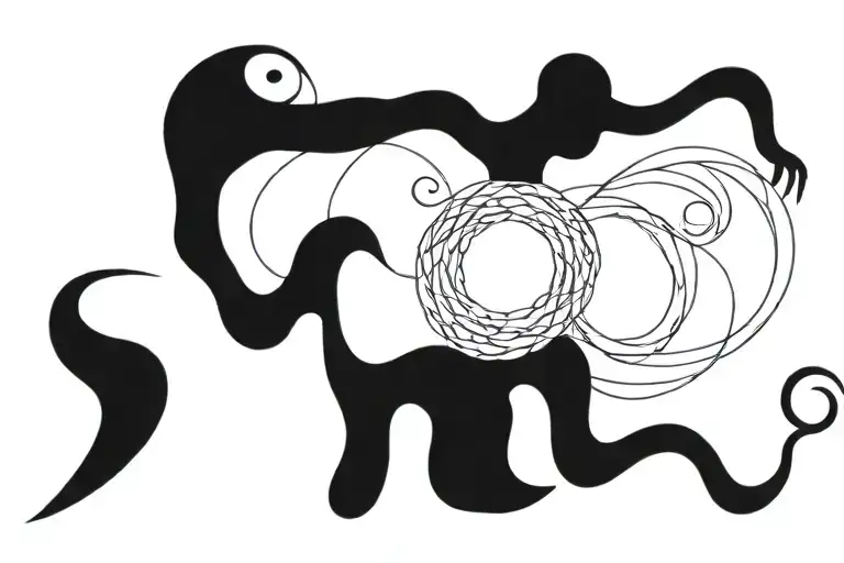 Quantum Entanglement Yin And Yang Symbol With Modern Twist