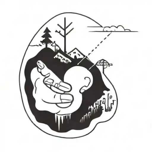 Huge Hand Chops Mountain