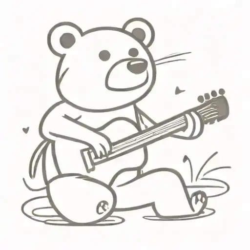Bear Playing Guitar