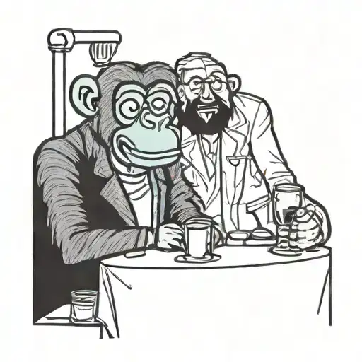 Blue Monkey And Bojack Horseman Drining Alcohol