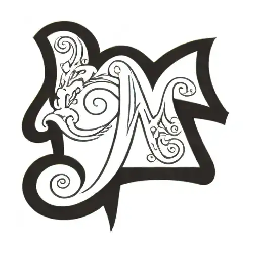 Cwj Letters In Ornate Gothic Font