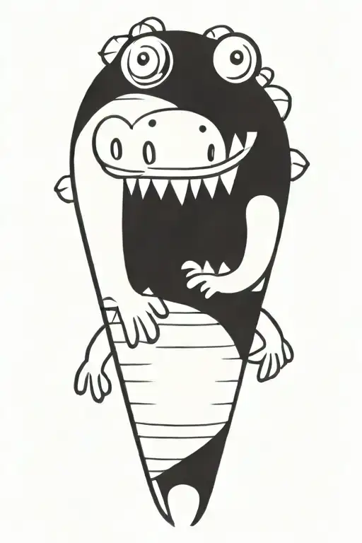 Cute Crocodile Swimming Gracefully