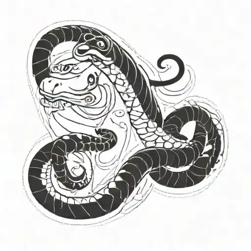 Snake With Tattoomaschine