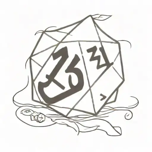 D20 Dice With A Banner That Has The Name Justin In It