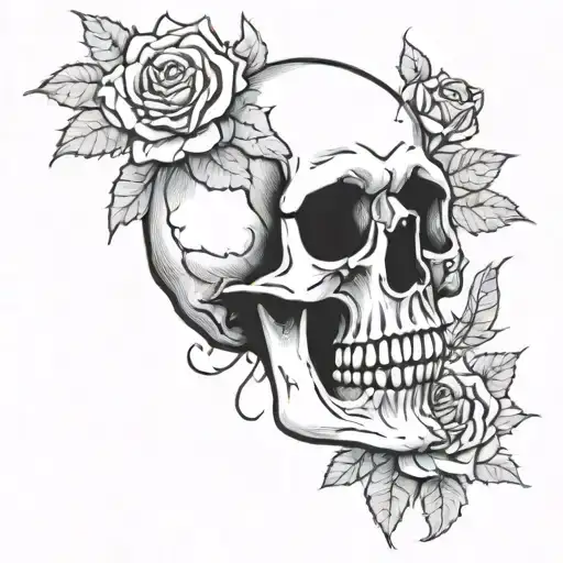 Skull And Roses