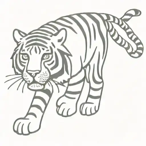 Tiger With Wavy Stripes