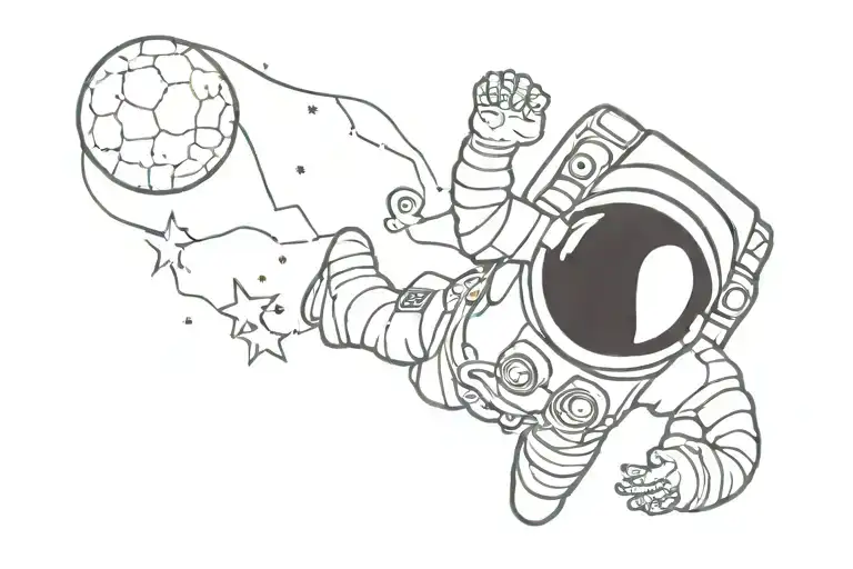 Astronaut Floating In Space