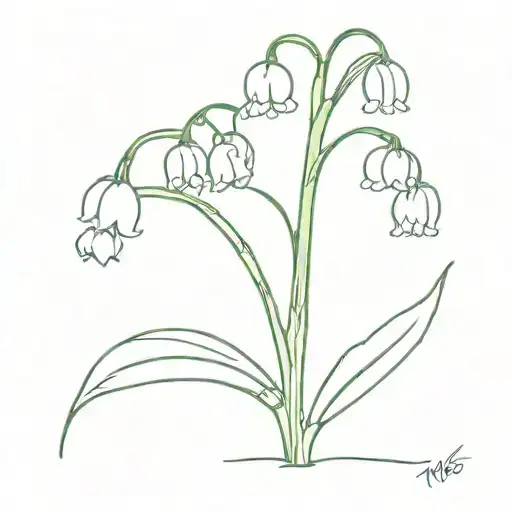 One Extremely Simple Lily Of The Valley Flower With No Leaves