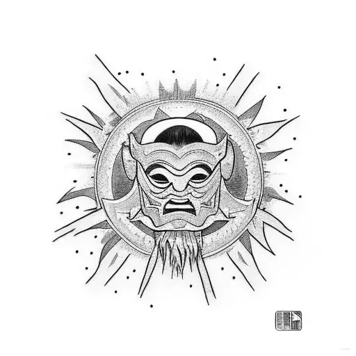 Hero With Cape And Sun Behind Him