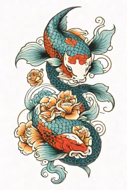 Yin Yang Koi Zodiac Sign Is Pisces Wifes Zodiac Sign Is Capricorn Blue Rose