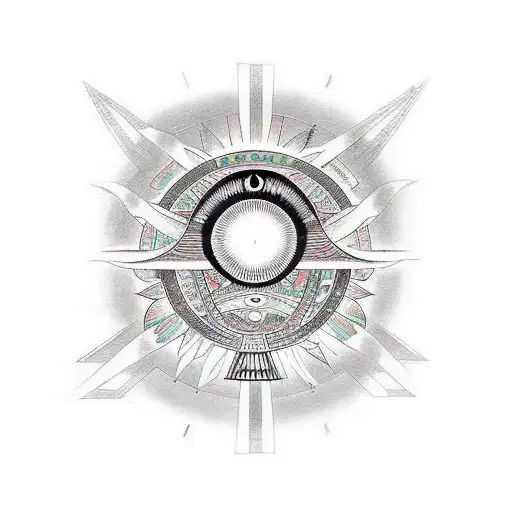 Awaken Written In Egyptian With An All Seeing Eye In The Middle