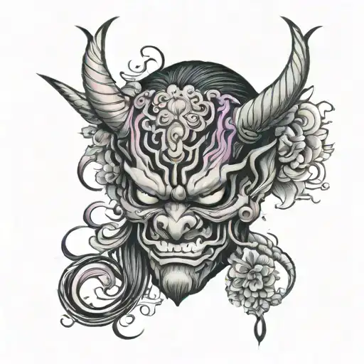 Woman Oni Demon Mask