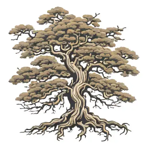 A Tree With Roots Representing Family And Discipline
