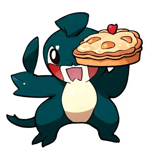 Pokemon Appltun Eating An Apple Pie