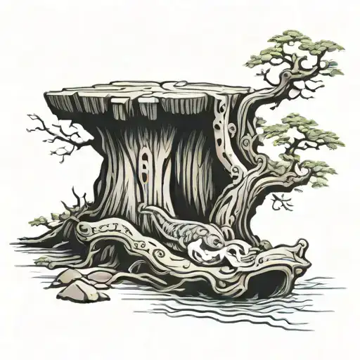 Human Trapped Inside A Tree Trunk