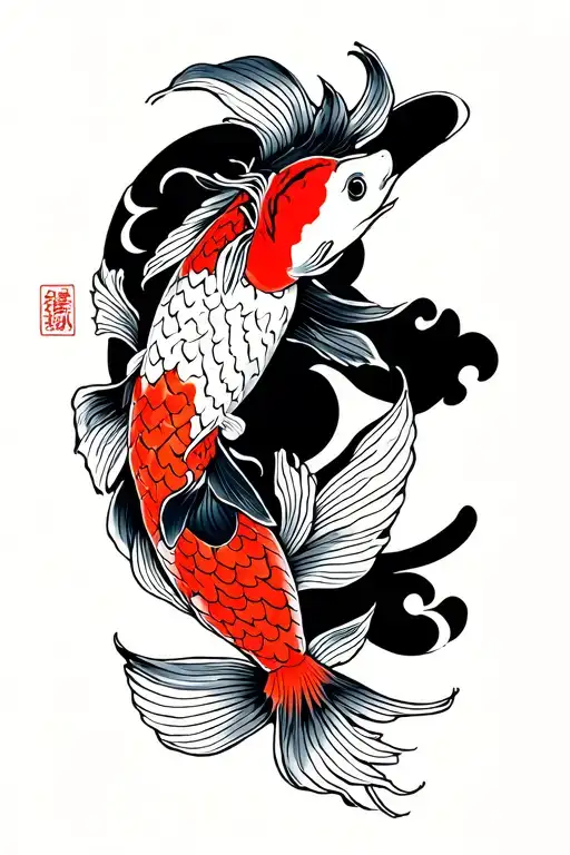 Koi Fish Strength Symbol