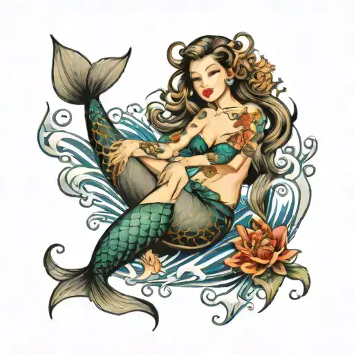 Mermaid Pin Up Style