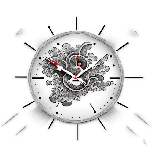 A Clock With Money Falling Out Of It