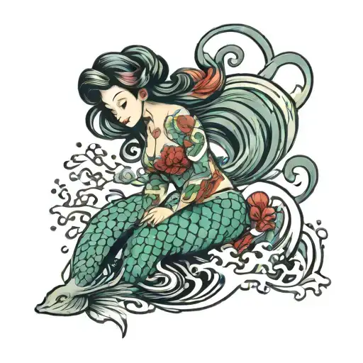 Mermaid Pin Up Style