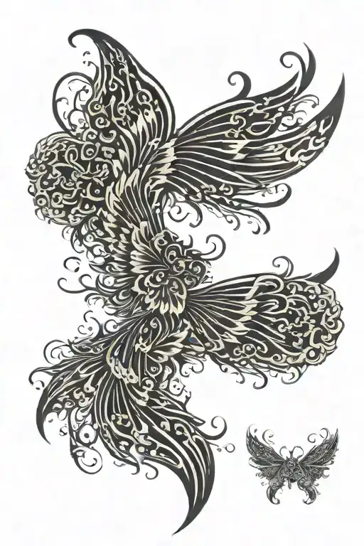 Dark Fire Fairy Wings