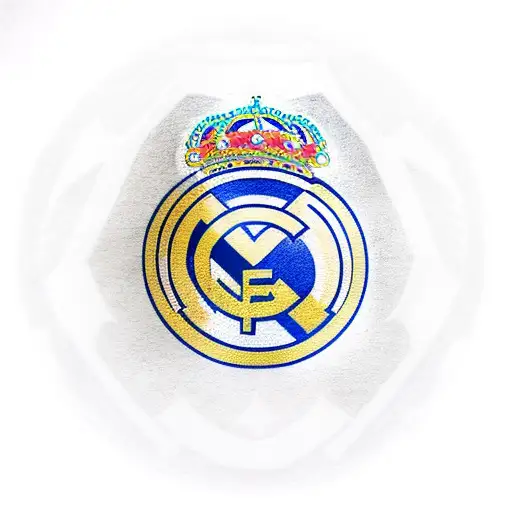 Real Madrid Crest With A Football
