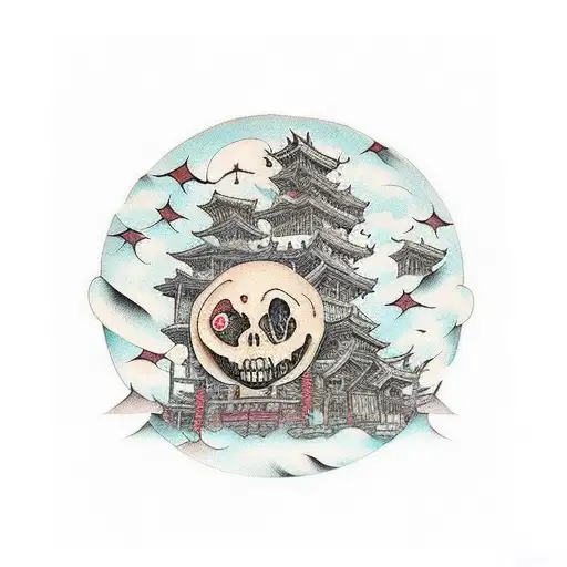 A Creepy Haunted Library With Floating Books And Stars