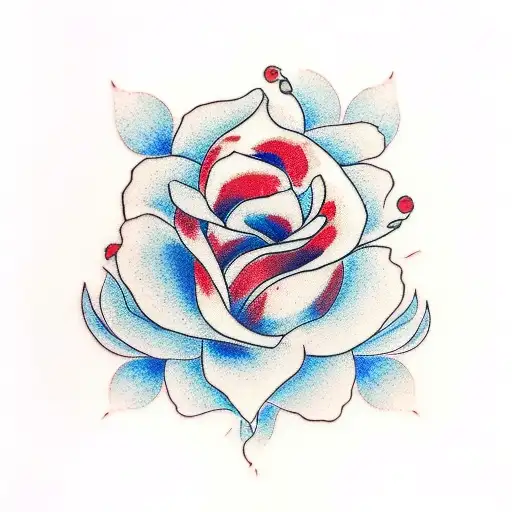 Red Flower Blue Rose
