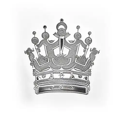 King's Crown With His Sword