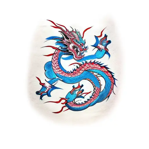 Dragon With Disney Two Stars